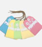 Set of 5 Handmade Thank You Gift Tags with Removable Card Inserts
