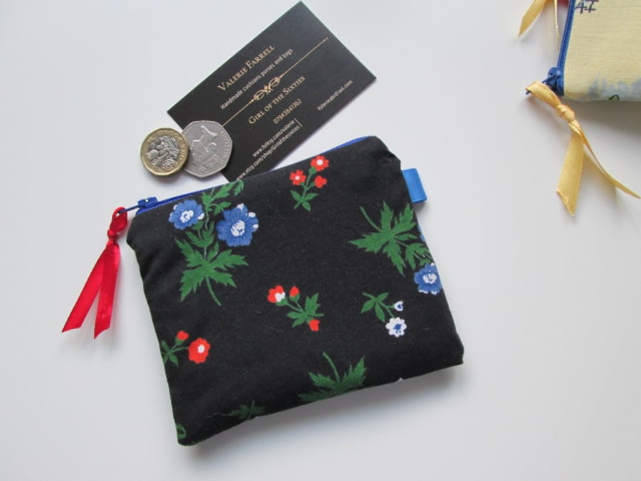 SALE Pretty Floral  Coin Purse