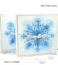 Snowflake Christmas Cards - set of 2 - embossed textured blank inside