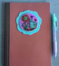 Hand Embroidered Garden Cat Notebook Set