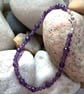 Amethyst ankle bracelet with sterling silver - Image 2