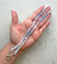 Winter Frost Hand Knotted Beaded Gemstone Necklace - Image 9