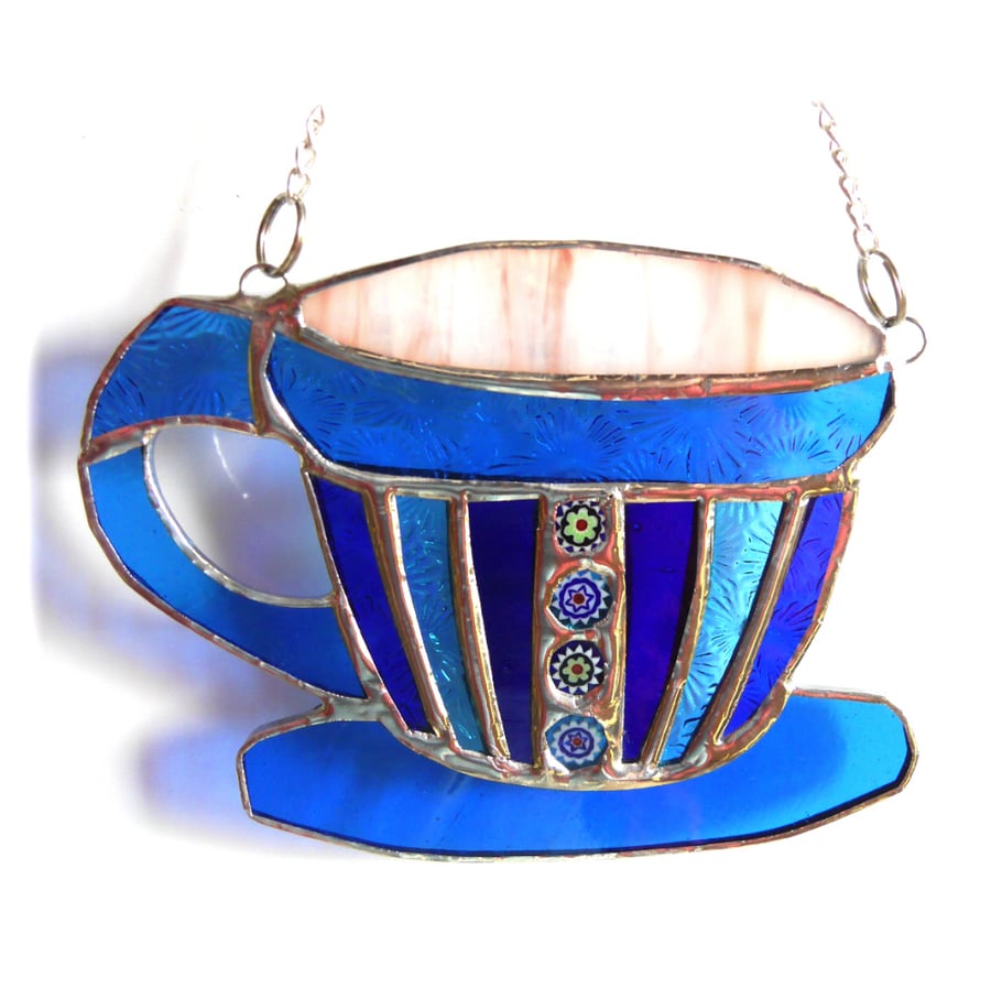 Teacup Stained Glass Suncatcher coffee cup mug 011 