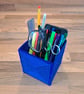 Large desk tidy - blue with dark blue edging - Image 4