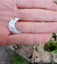 Silver moon pendant made from silver clay - Image 4
