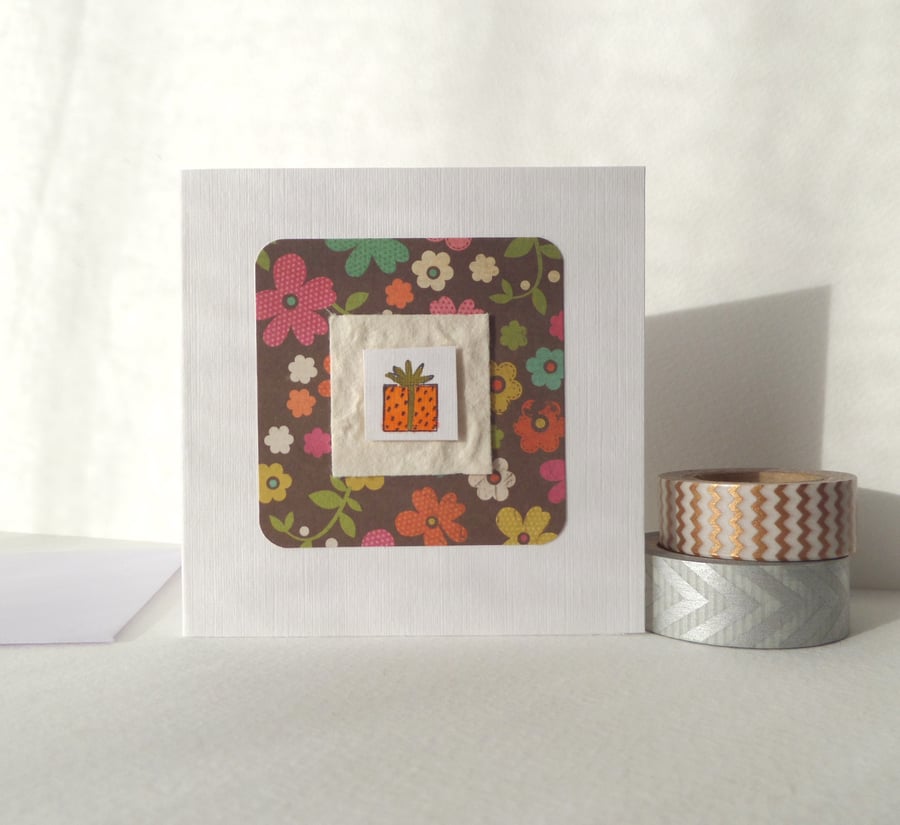 Small Square Simple Card, Little Present