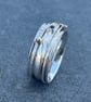 Aquamarine Sterling Silver Spinner ring, silver spinner ring, aquamarine ring,  - Image 7