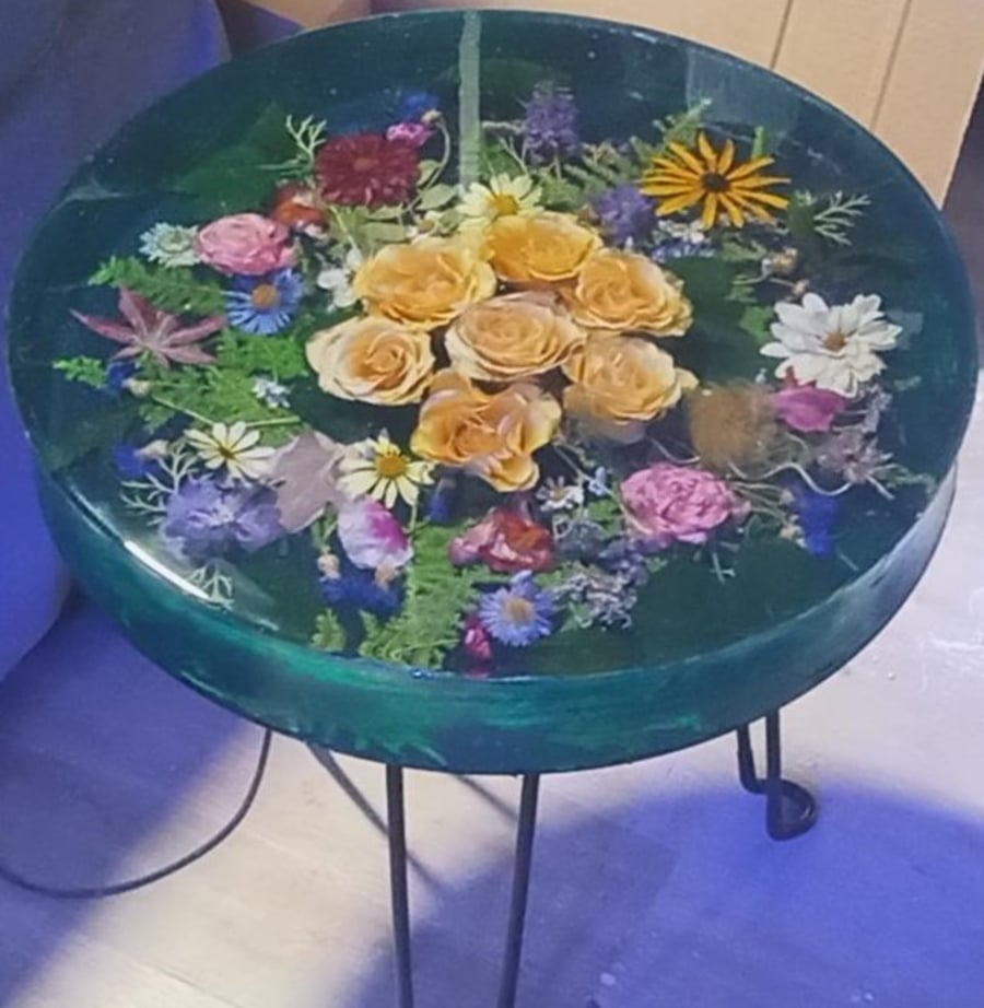 Coffee Table, Handmade to order, Floral Design