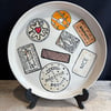 Biscuit Selection Plate - wheelthrown hand painted and glazed stoneware