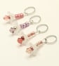 Floral Stitch Markers - Flowers with crystal beads - Crochet Option Available - Image 7