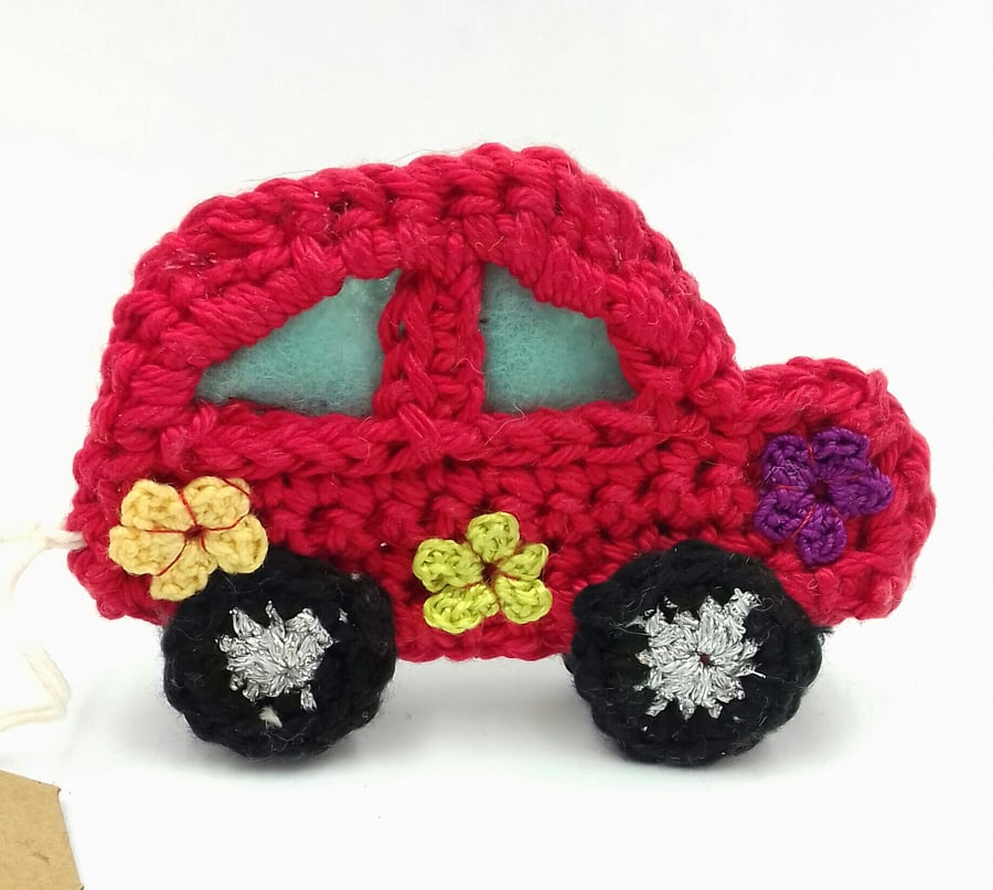 Flower Power Crochet Car 