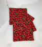 Cherries coasters set of 4, cherry fabric coasters, Handmade - Image 7