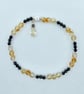 Citrine & Black Spinel Bracelet, November Birthstone, Birthday Gifts For Her - Image 4