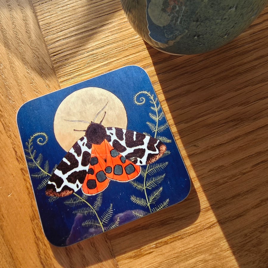 Garden Tiger Moth Coaster 
