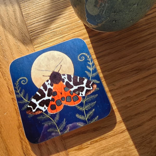 Garden Tiger Moth Coaster 