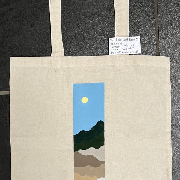 Hand-painted Landscape Scene Tote Bags