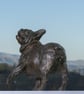 French Bulldog Lifting Paw Statue Large  Bronze Resin Garden Sculpture  - Image 8