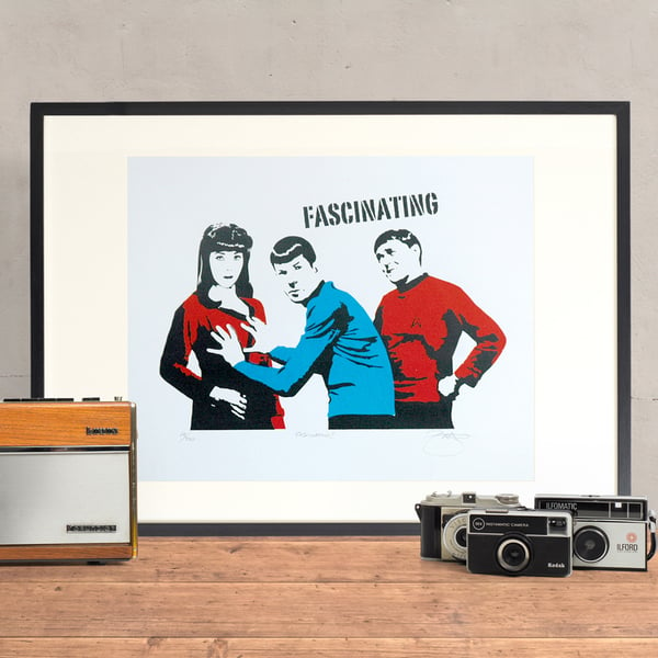 Hand Pulled Limited Edition Star Trek 'Fascinating' Screen Print