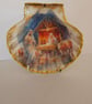 Mary and Joseph decoupage shell
