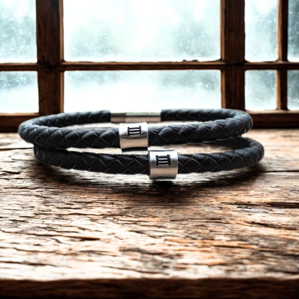 3rd Wedding Anniversary Gift - Leather Bracelet Anniversary Gifts