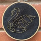4" geometric animal embroidery hoop