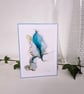 Wispy Iris Flower Greetings Card - Image 3