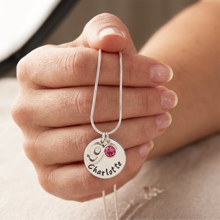 9th Birthday Gift - Personalised Necklace - Daughter Sister Granddaughter Niece