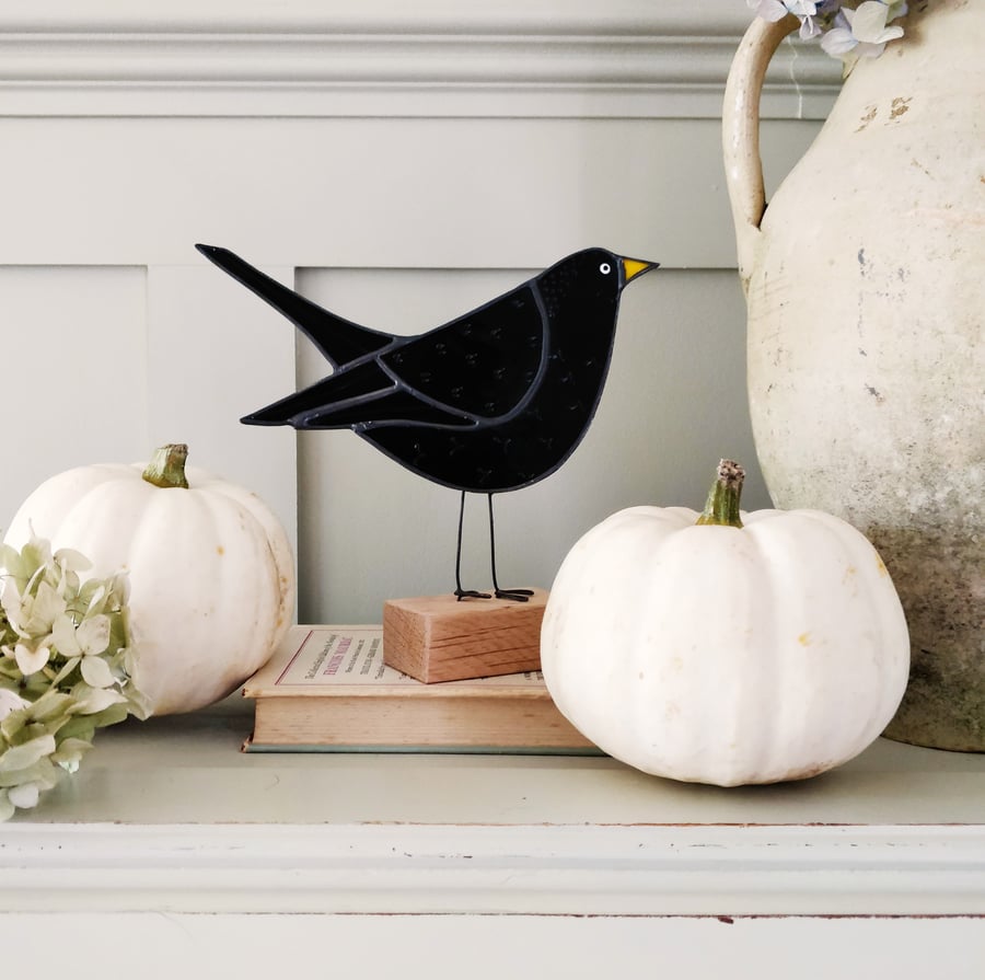 Blackbird (Made To Order) Glass Sculpture 