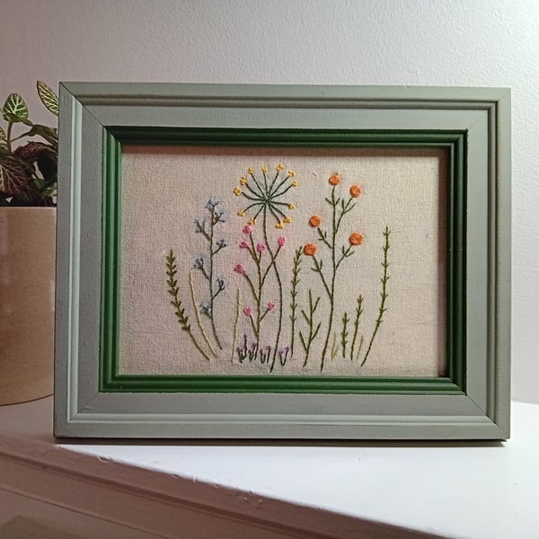 Hand Embroidered Framed Picture