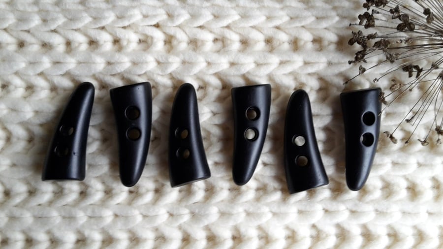 50mm, 2" Black Matt Finish Polyester Toggle 