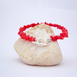 Bracelet coral chips