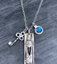 Key Heart Charm Necklace, heart charm necklace, love token, oxidised necklace,   - Image 6