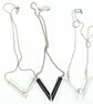 Silver Snake Chain Necklaces with Acrylic - Image 1