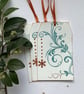 CHRISTMAS GIFT TAGS  ( set of 3) Snowflake. Flourish . Copper ,teal . Joy. - Image 6