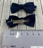 Small Classic Navy Bow on Clips (pair) - Image 4