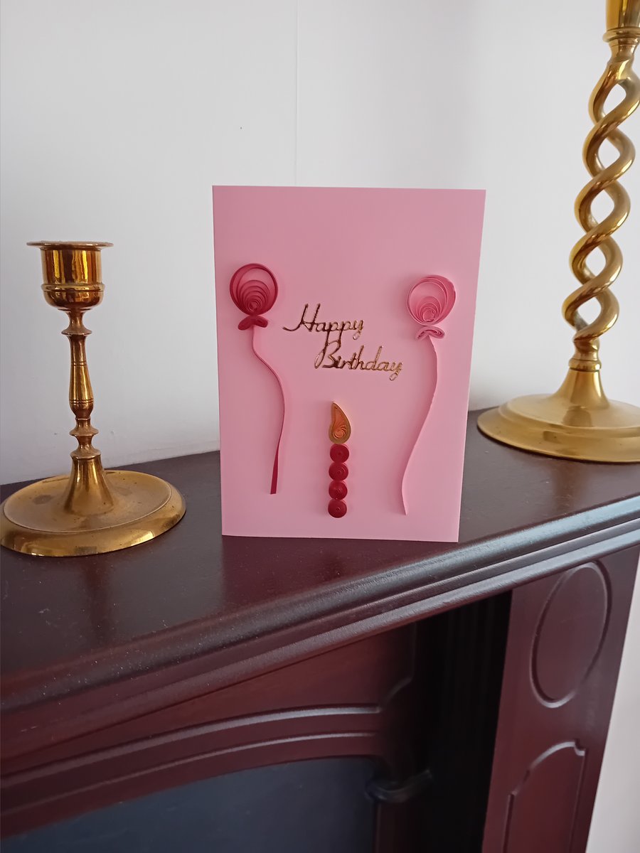 Quilled Happy Birthday Card
