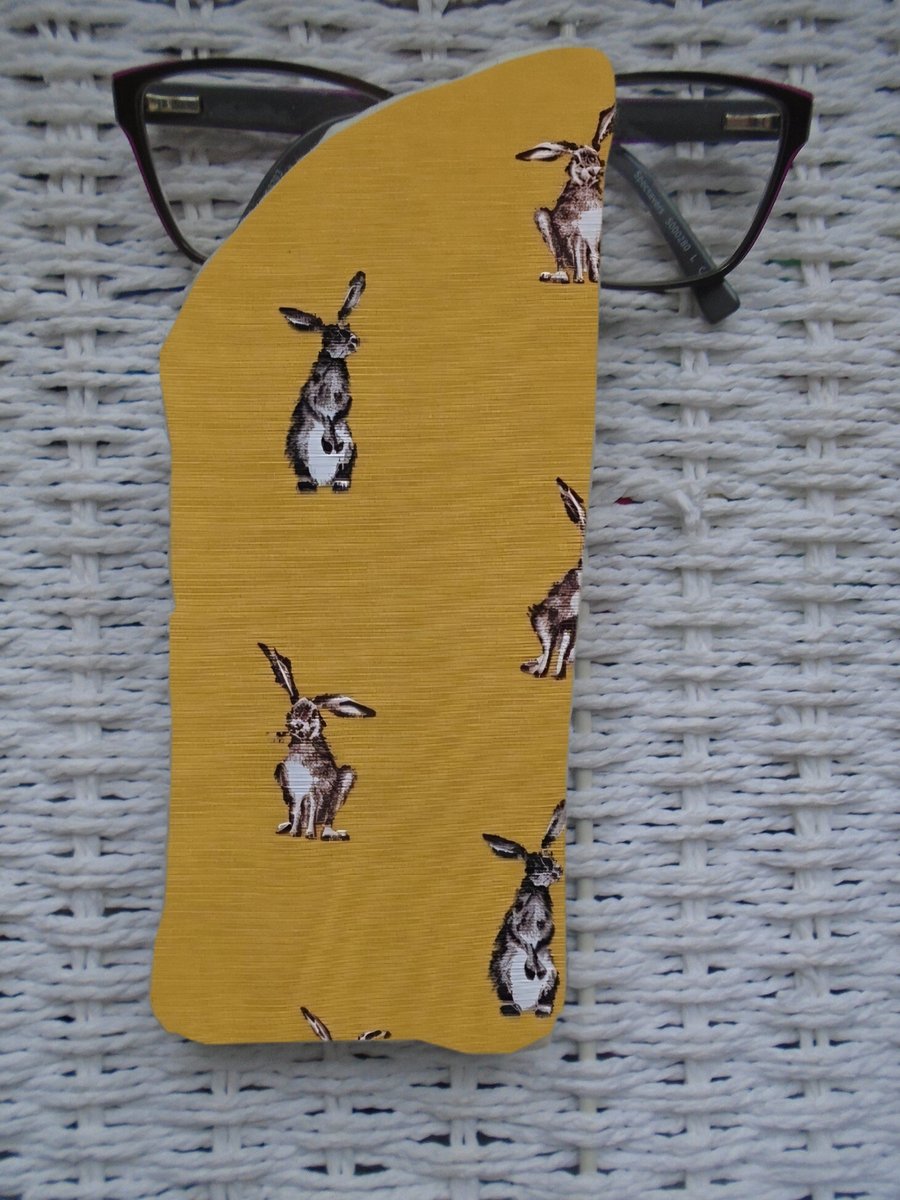 Hares Glasses Case Lined & Padded 