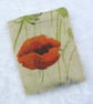 Bus Pass cover, ticket sleeve, poppies