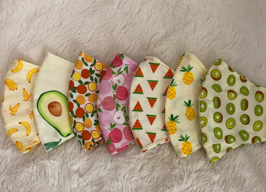 Handmade 100%Cotton Face Mask.Washable,Breathable and Reusable.Made in the U.K