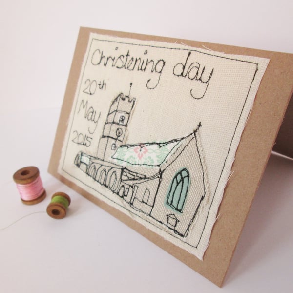 Personalised Baptism or Christening day card