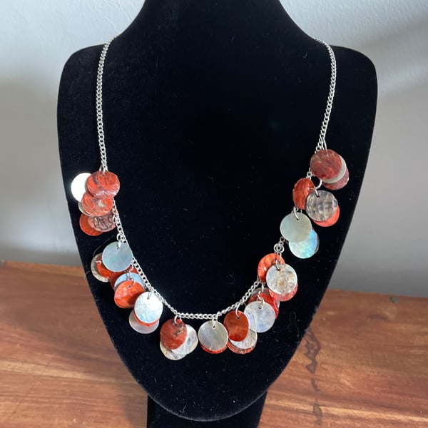 'Rishini' Red Shell Necklace