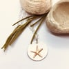 Starfish Silver Copper Necklace - silver, handmade, metalsmith seaside