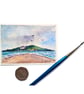 Original ACEO Miniature Watercolour Landscape  Painting of Burgh Island, Devon