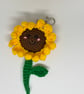Handmade Crochet Sunflower Keychain