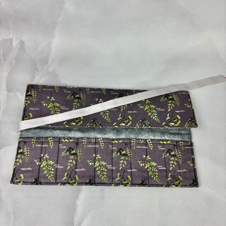 Ferns brush roll, Trees pencil wrap, Tool wrap, Handmade