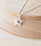 Silver Star Pendant with February Birthstone Amethyst - Image 4