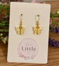 Yellow Butterfly Dangle Earrings, Acrylic Butterfly Charms, Handmade Jewellery 