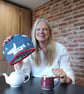 Tea Cosy in Seagull Fabric - Image 5