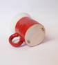Mug Bright Red glazed stoneware Ceramic. - Image 4