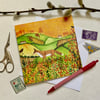 Autumn Fields, blank greetings card